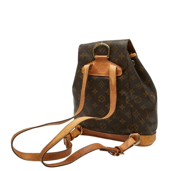 LOUIS VUITTON Authentic Brown Monogram Leather Backpack main image 8